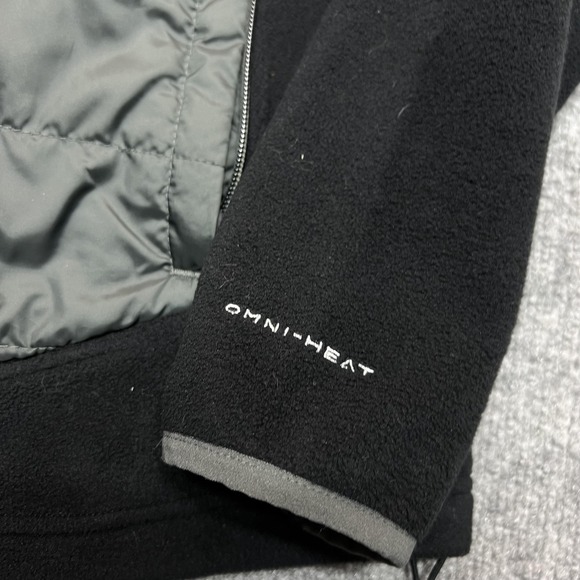 Columbia Omni-Heat Jacket Womens Large Black Fleece Lined Full Zip Canvas Credit - Picture 4 of 12